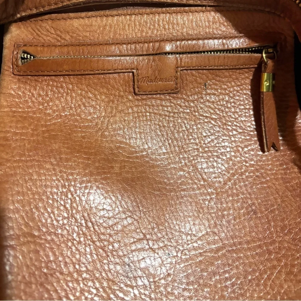 Madewell Elegan Tan Leather Tote Bag